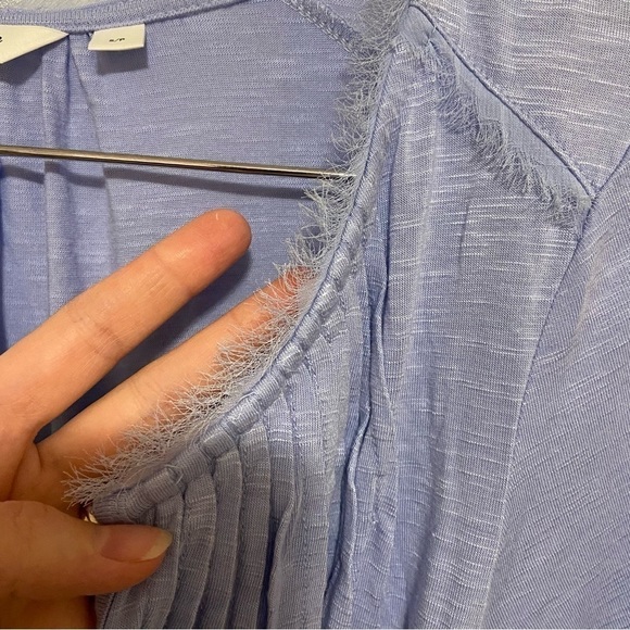 Thyme Maternity Periwinkle Boho Blouse Top Small - Picture 4 of 8